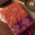 Royal Orange Soft Silk Woven Designer Saree for Women