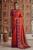 Royal Orange Soft Silk Woven Designer Saree for Women
