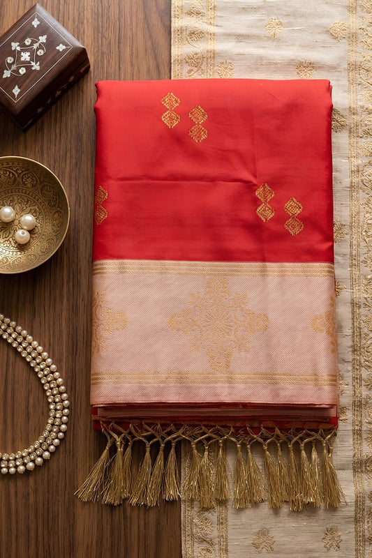 Premium Red Soft Silk Woven Designer Saree for Women