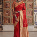 Premium Red Soft Silk Woven Designer Saree for Women