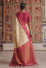 Elegant Cream Soft Silk Woven Designer Saree for Women