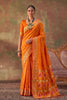 Vibrant Orange Soft Silk Woven Jacquard Designer Saree for Women