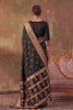 Stylish Black Soft Silk Woven Jacquard Designer Border for Women