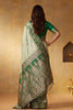 Graceful Sea Green Silk Blend Woven Jari Designer Saree for Women