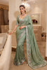 Lovely Sea Green Pure Soft Tissue Silk Heavy Pallu Embroidery Designer Saree for Women