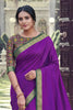 Premium Purple Silk Woven Designer Saree for Women