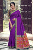 Premium Purple Silk Woven Designer Saree for Women