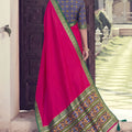 Beautiful Rani Pink Silk Woven Designer Saree for Women