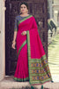 Beautiful Rani Pink Silk Woven Designer Saree for Women