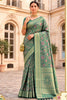 Elegant Teal Green Banarasi Silk Woven Designer Saree for Women