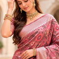 Beautiful Hot Pink Banarasi Silk Woven Saree for Women