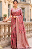 Beautiful Hot Pink Banarasi Silk Woven Saree for Women