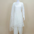 White Chikankari Cotton Kurta Set with Dupatta Elegant Ethnic Wear 