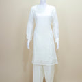 White Chikankari Cotton Kurta Set with Dupatta Elegant Ethnic Wear
