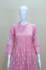 Blush Pink Chikankari Kurta Set with Embroidered Pants and Dupatta