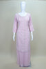 Elegant Light Pink Embroidered Georgette Kurta Sharara Set with Dupatta