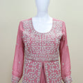 Dusty Pink Silk Embroidered Palazzo Suit with Dupatta