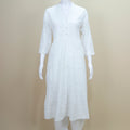 White Cotton Chikankari Kurta Set with Matching Dupatta