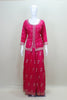 Women's Pink Embroidered Kurta Sharara Set with Dupatta