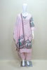 Light Pink Printed Cotton Salwar Kameez with Embroidered Neckline and Dupatta