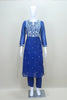 Elegant Royal Blue Chikankari Embroidered Cotton Kurta Set with Dupatta