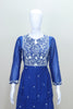 Elegant Royal Blue Chikankari Embroidered Cotton Kurta Set with Dupatta