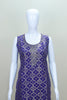 Elegant Purple Silk Salwar Suit with Golden Embroidery Matching Dupatta