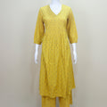 Mustard Yellow Printed Cotton Kurta with Palazzo Set Ethnic Wear
