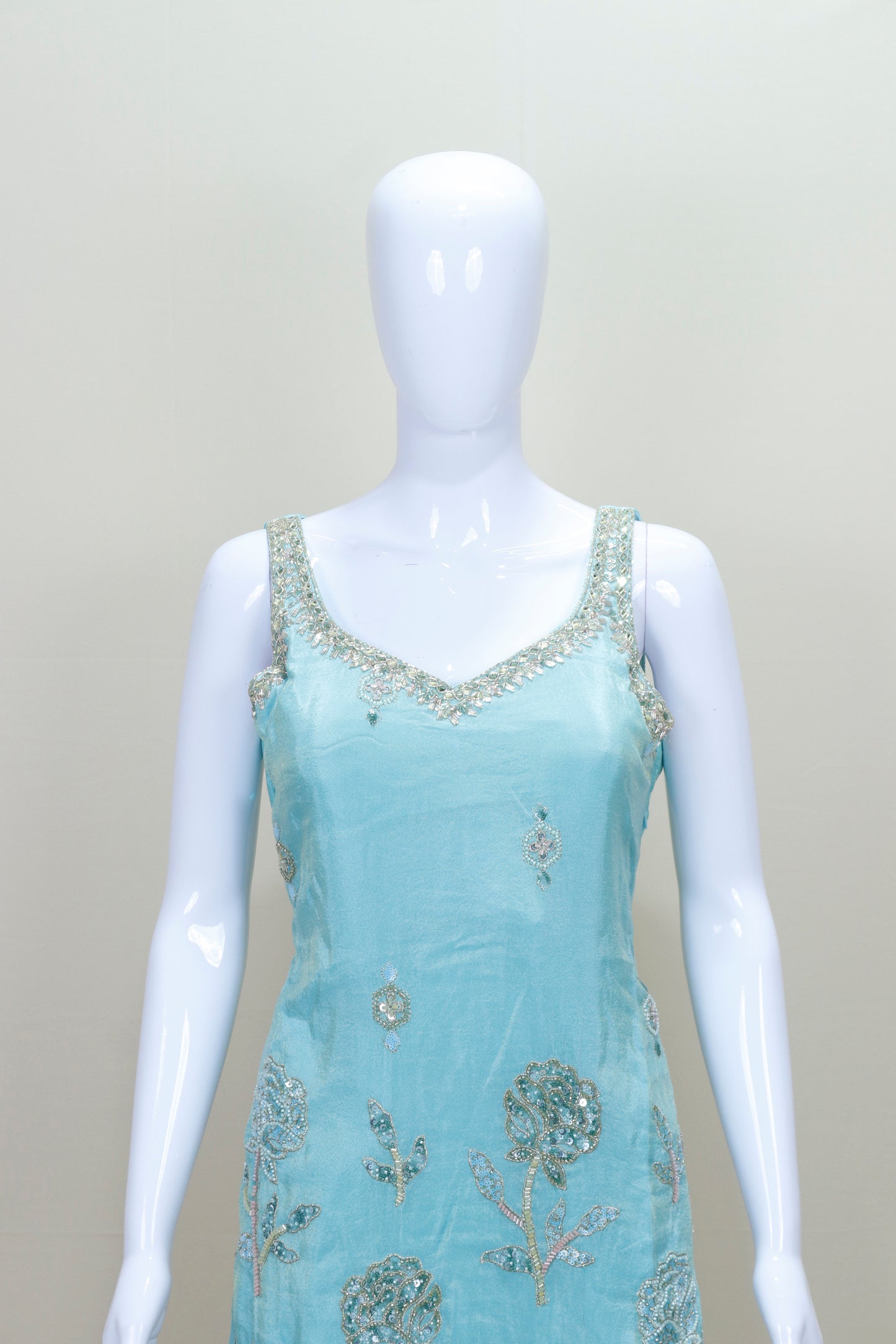 Elegant Sky Blue Embroidered Sharara Suit with Dupatta Women’s Wedding Party Wear