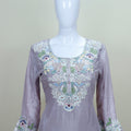 Light Purple Kurta Sharara Set with Dupatta Women’s Festive Wedding Wear