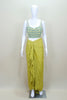 Lime Green Pre Draped Saree Women’s Designer Party Wedding Wear