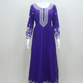 Royal Purple Chikankari Anarkali Suit Dupatta Women’s Festive Wedding Wear