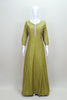 Olive Green Embroidered Anarkali Suit with Pink Banarasi Dupatta Women’s Festive Wedding Wear