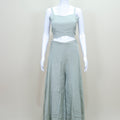 Pastel Green Long Jacket with Flared Dress Women’s Ethnic Festive Party Wear
