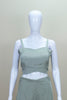 Pastel Green Long Jacket with Flared Dress Women’s Ethnic Festive Party Wear