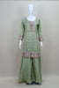 Women’s Green Kurta Sharara Set with Dupatta Festive Wedding Ethnic Wear