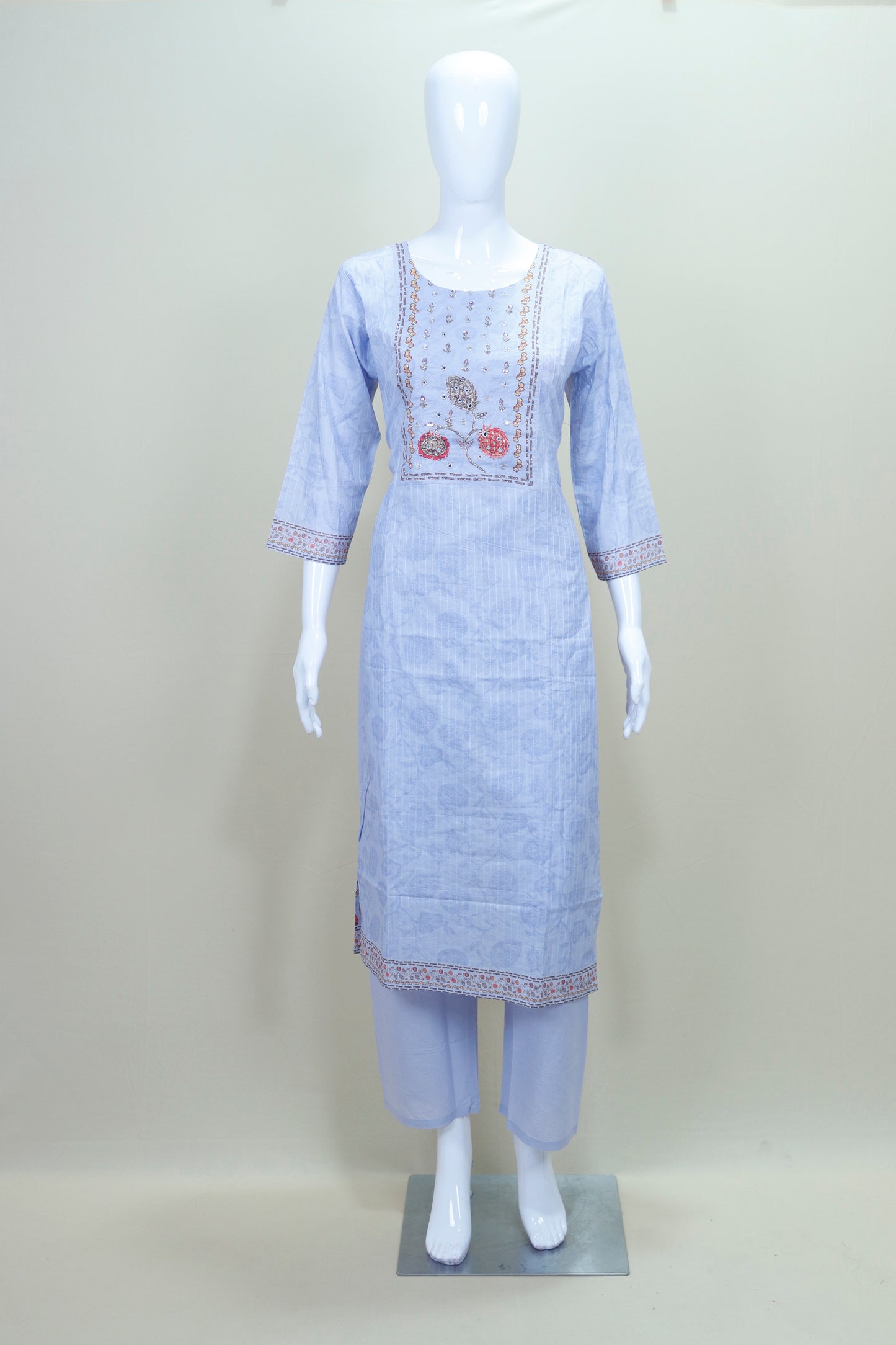 Women’s White Chikankari  Kurta Set with Dupatta Elegant Ethnic Wear for Festive Casual Occasions