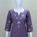 Women’s Lavender Embroidered Kurta Pant Set with Dupatta Elegant Festive Party Wear Ethnic Outfit