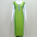 Green Silk Straight Kurta Pant Set with Blue Embroidered Dupatta for Women Party Festive Wear