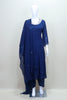Elegant Navy Blue Kurta Set with Dupatta Women’s Ethnic Wear for Festive Part