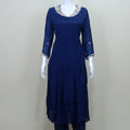 Elegant Navy Blue Kurta Set with Dupatta Women’s Ethnic Wear for Festive Part