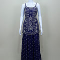 Elegant Navy Blue Sharara Suit with Dupatta Party Wedding Wear