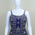 Elegant Navy Blue Sharara Suit with Dupatta Party Wedding Wear