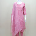 Pink Embroidered Cotton Kurta Set with Dupatta Festive Casual Wear