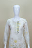 Elegant White Cotton Kurta Set with Embroidery Printed Dupatta Festive