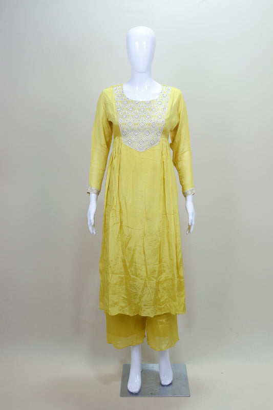 Bright Yellow Salwar Suit with Dupatta Festive Wedding Wear