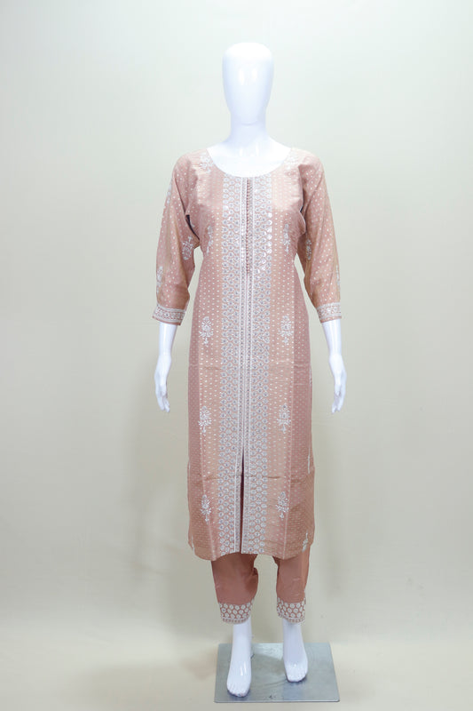 Designer Dusty Pink Salwar Suit with Dupatta Elegant Festive Wedding Wear