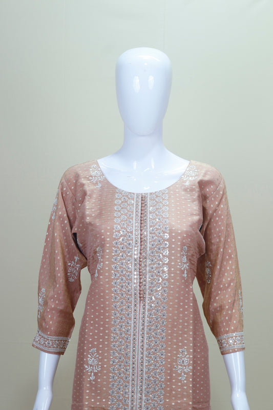 Designer Dusty Pink Salwar Suit with Dupatta Elegant Festive Wedding Wear