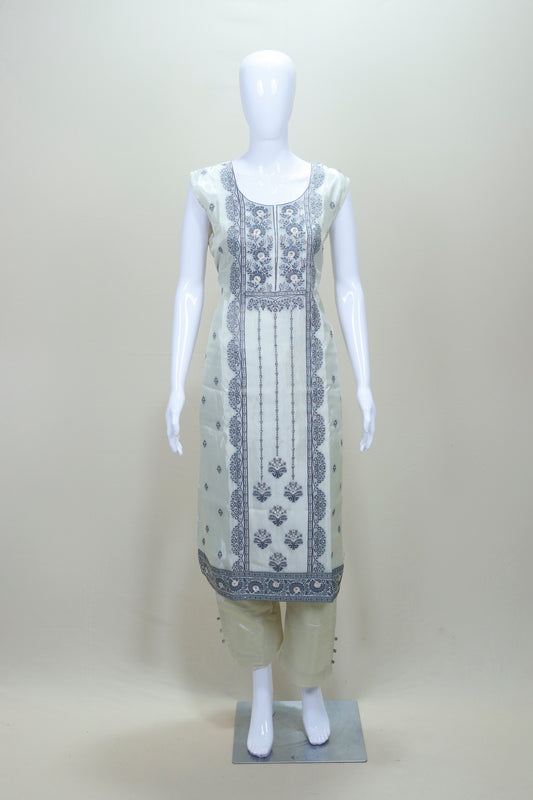 Elegant White Blue Salwar Suit with Dupatta Traditional Indian Ethnic Wear
