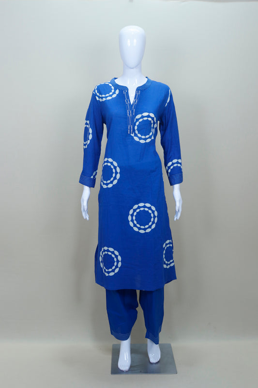 Blue Kurta Set with Dupatta Ethnic Salwar Suit for Casual Festive Wear